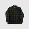 Wax Whiting Overshirt - Drawn Check Teal / Orange Front