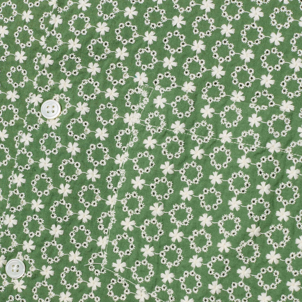 Portuguese Flannel Folclore 3 - Green - Close Up