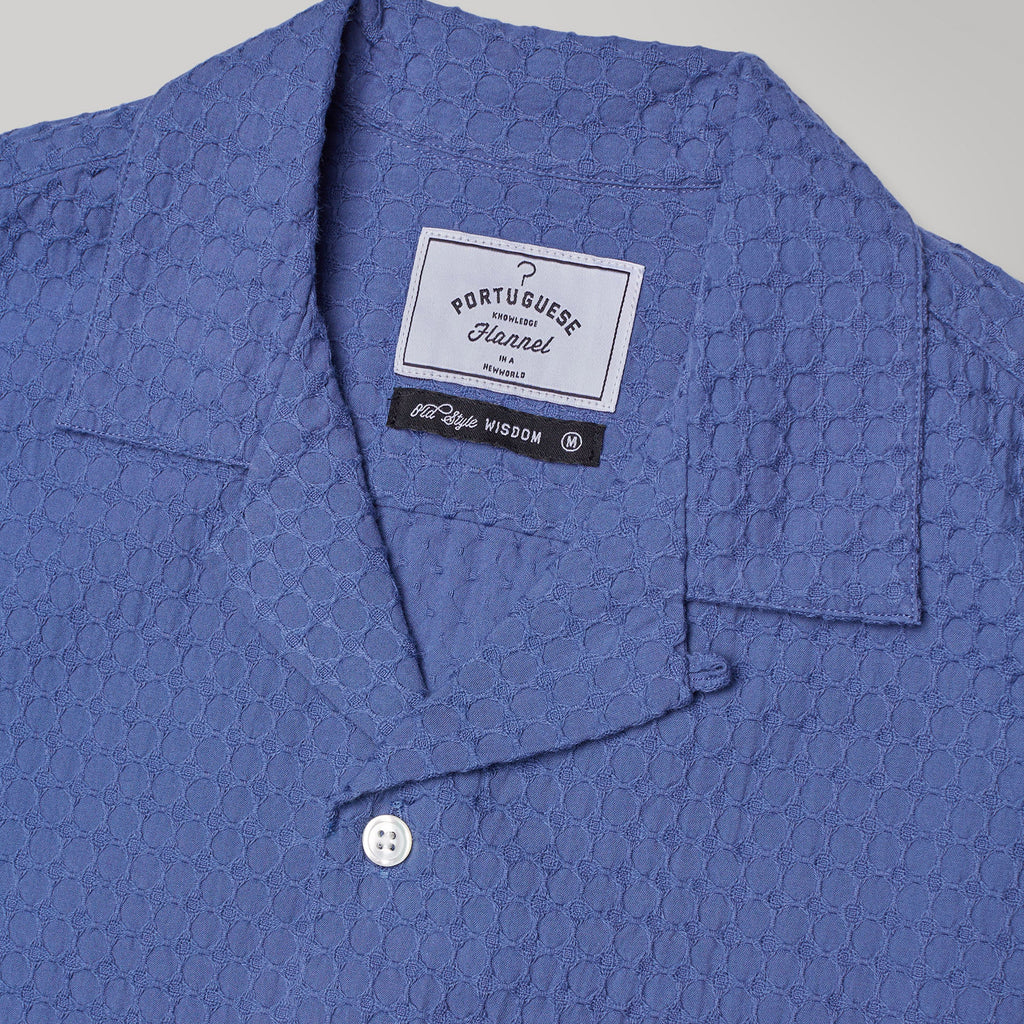 Portuguese Flannel Favo - Blue - Close Up