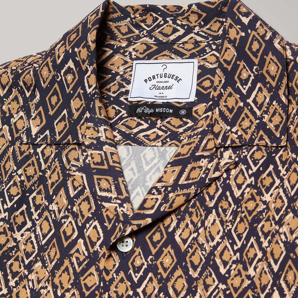 Portuguese Flannel Losan - Navy - Close Up