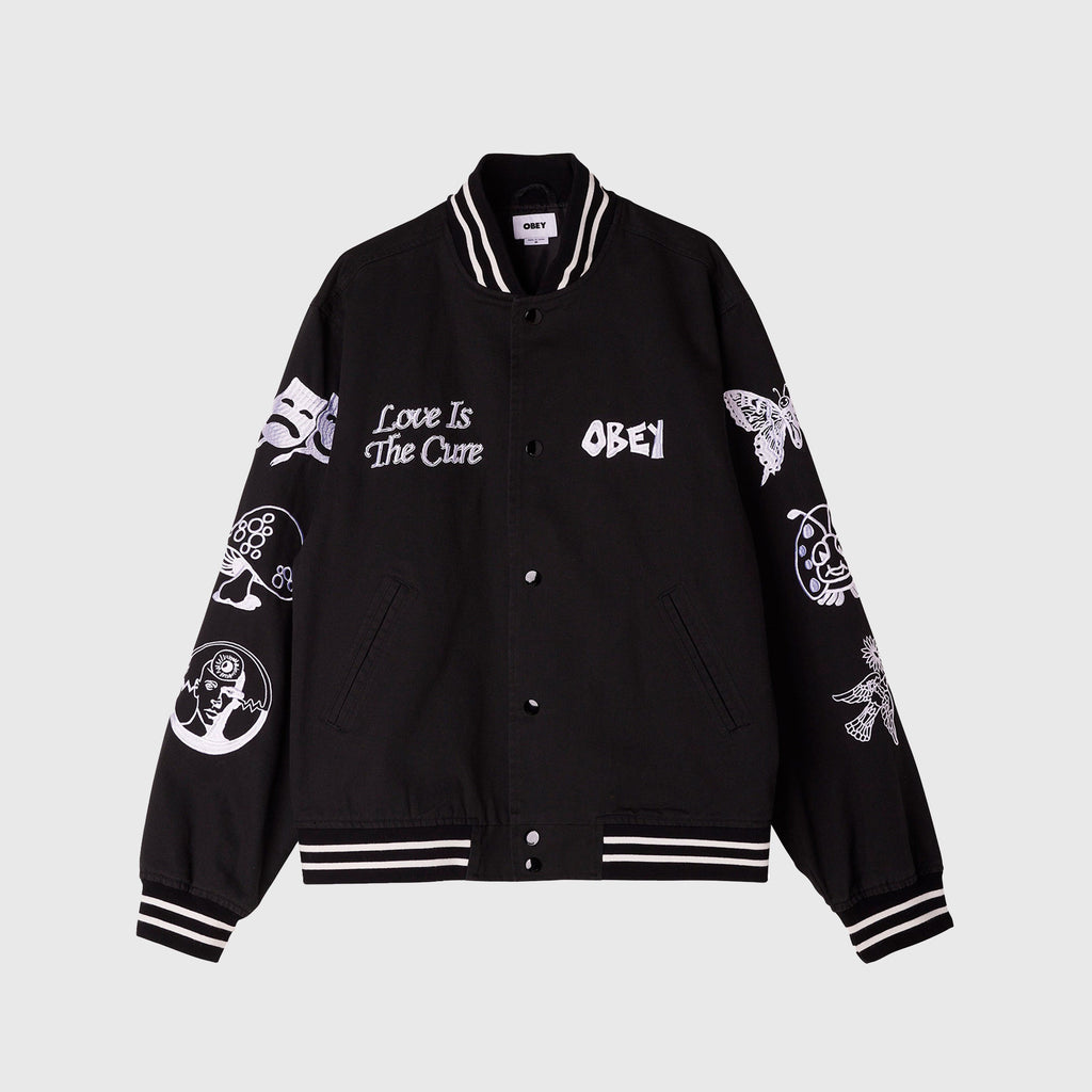 Obey Cherub Jacket - Black - Front