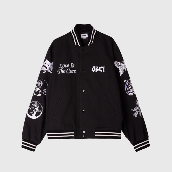 Obey Cherub Jacket - Black - Front