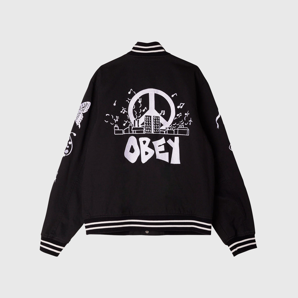 Obey Cherub Jacket - Black - Back