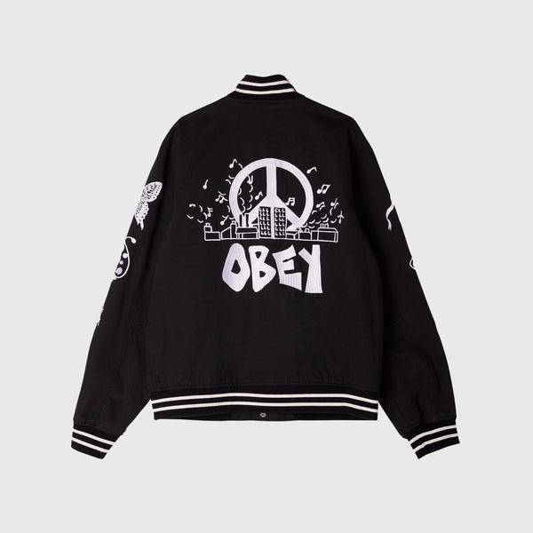 Obey Cherub Jacket - Black - Back