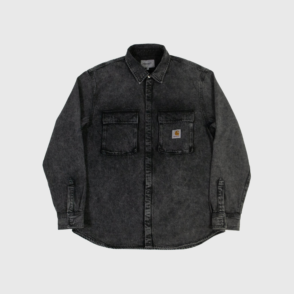 Carhartt WIP Monterey Shirt Jac - Black Worn Washed - Front