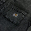Carhartt WIP Monterey Shirt Jac - Black Worn Washed - Front Close Up