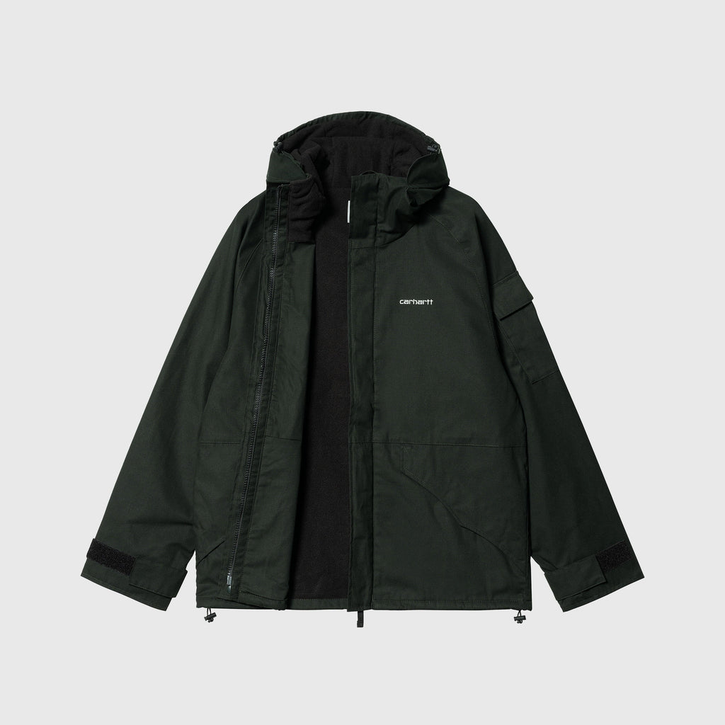 Carhartt WIP Prospector Jacket - Dark Cedar / White - Front Open