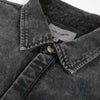 Carhartt WIP Monterey Shirt Jac - Black Worn Washed - Front Close Up