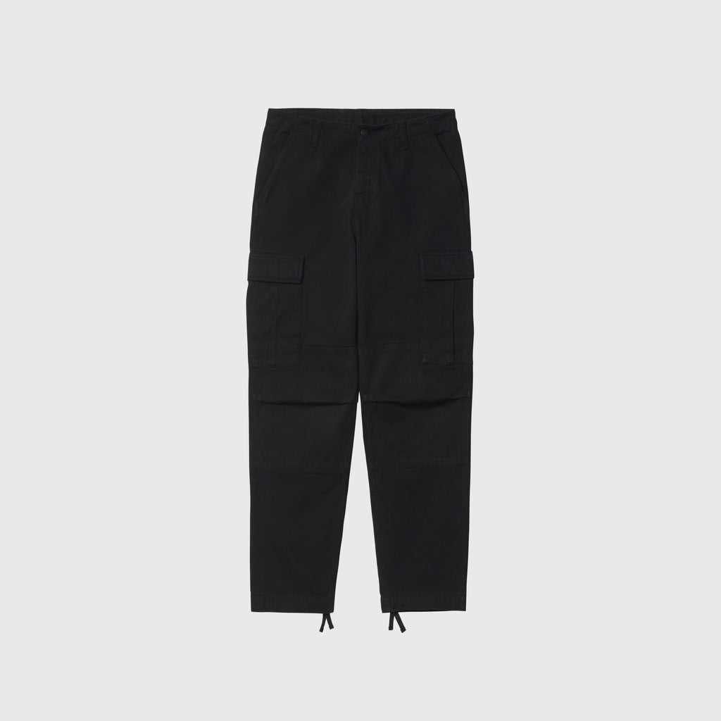 Carhartt Regular Cargo Pant - Black Garment Dyed - Front