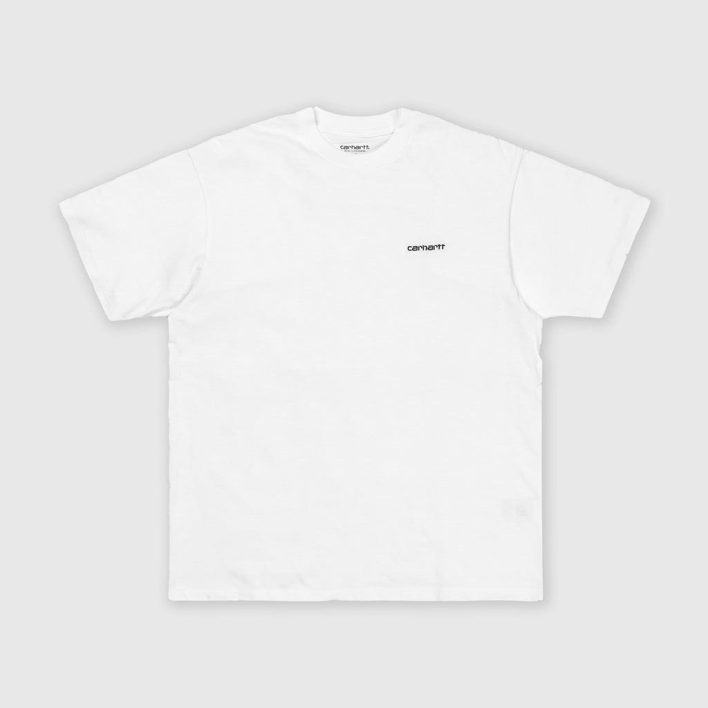 Carhartt WIP SS Script Embroidery Tee - White / Black Front