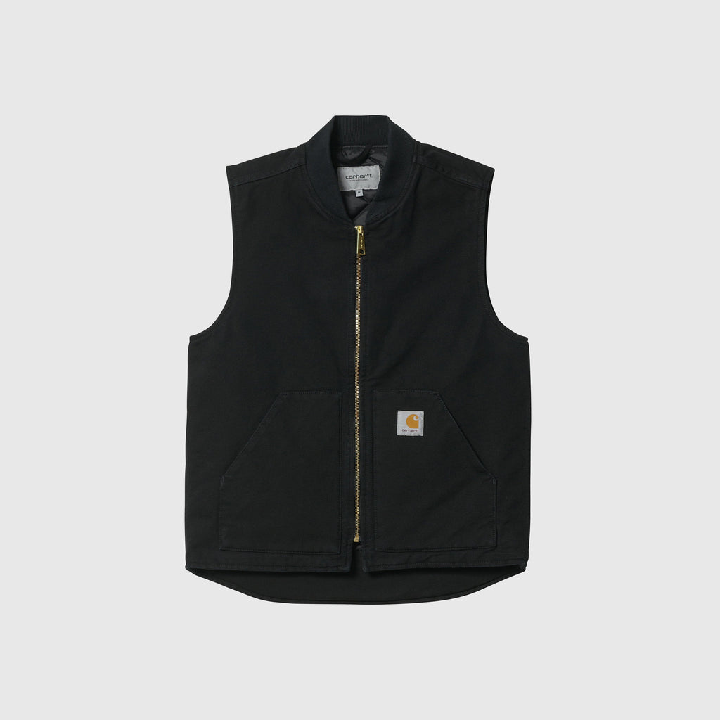 Carhartt WIP Classic Vest - Black Rinsed - Front