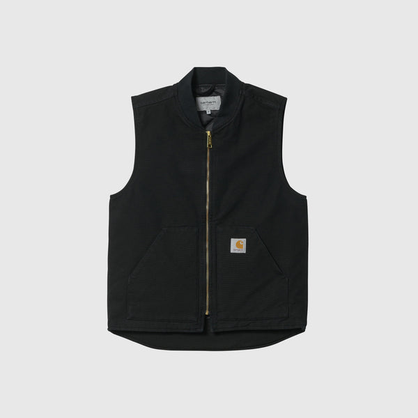 Carhartt WIP Classic Vest - Black Rinsed - Front