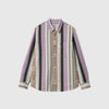 Carhartt WIP L/S Coba Stripe Shirt - Violanda / Soot Moon Wash - Front