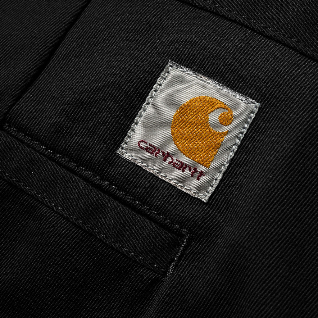 Carhartt WIP Master Pant - Black Rinsed - Back Carhartt Logo Close Up