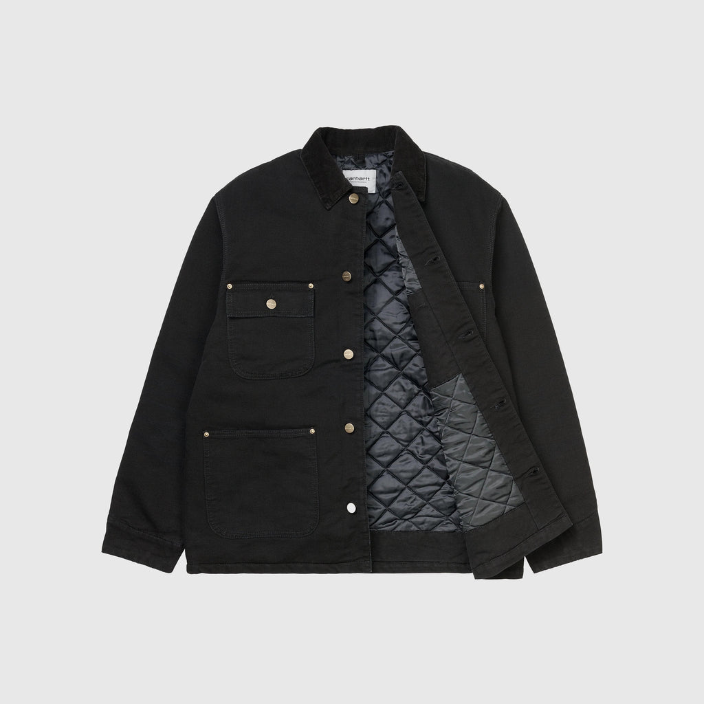 Carhartt WIP OG Chore Coat - Black / Black - Front Open