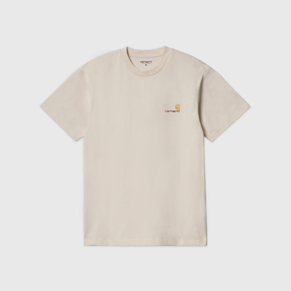 Carhartt WIP SS American Script Tee - Natural - Front