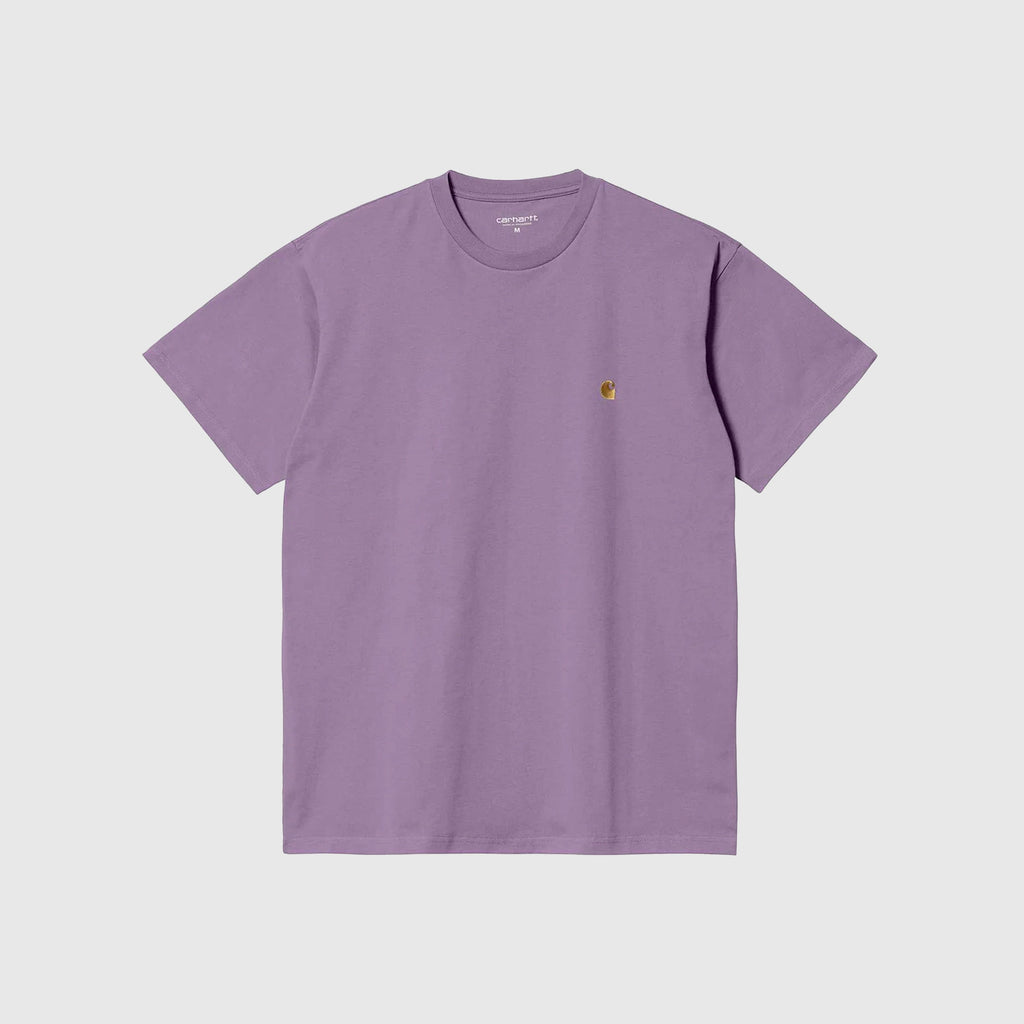 Carhartt WIP SS Chase Tee - Violanda / Gold - Front