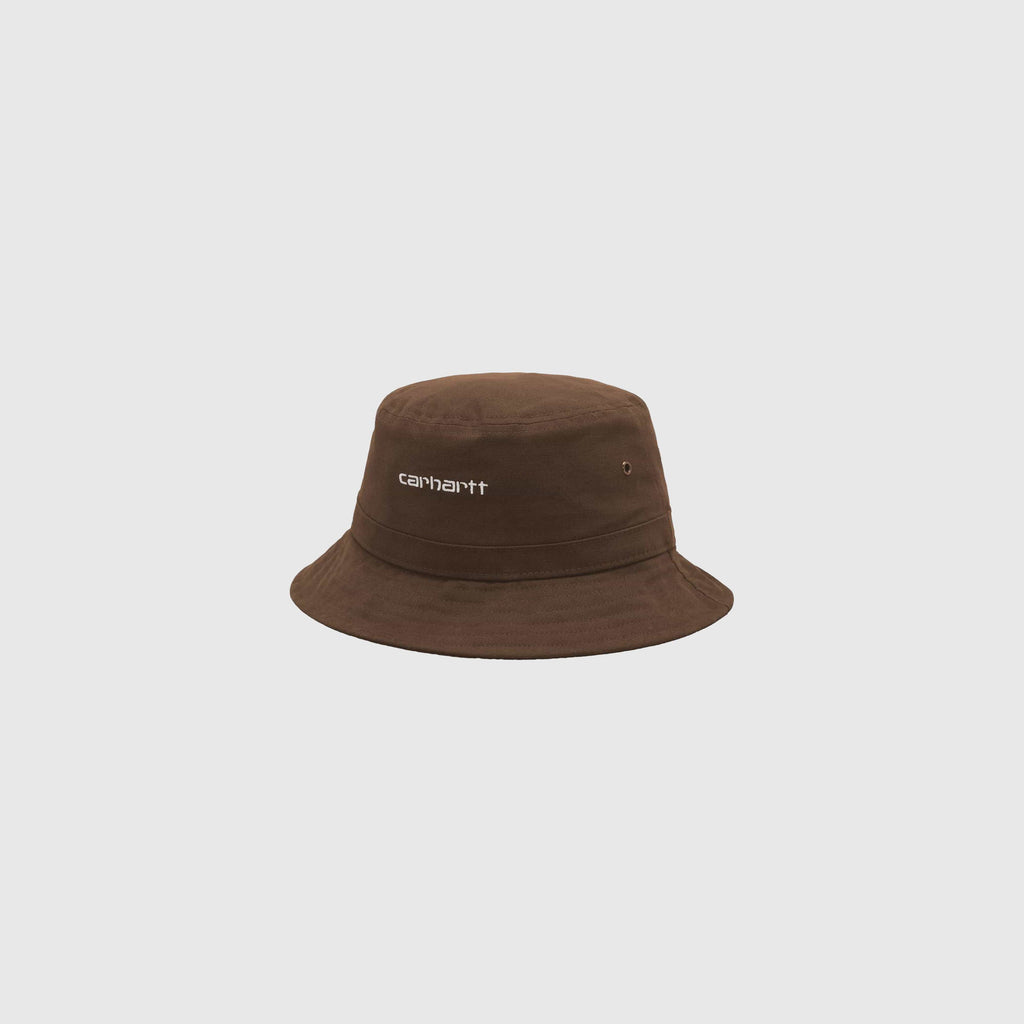 Carhartt WIP Script Bucket Hat - Tamarind / White - Front