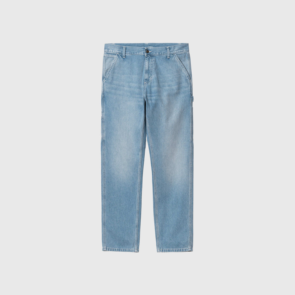 Carhartt WIP Single Ruck Knee Pant - Blue Light True Washed - Front