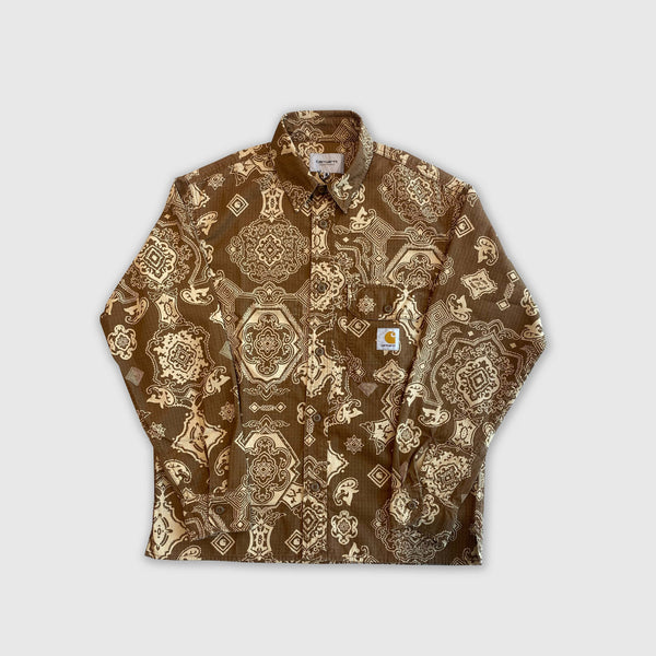 Carhartt WIP Verse Shirt - Verse Print / Hamilton Brown - Front