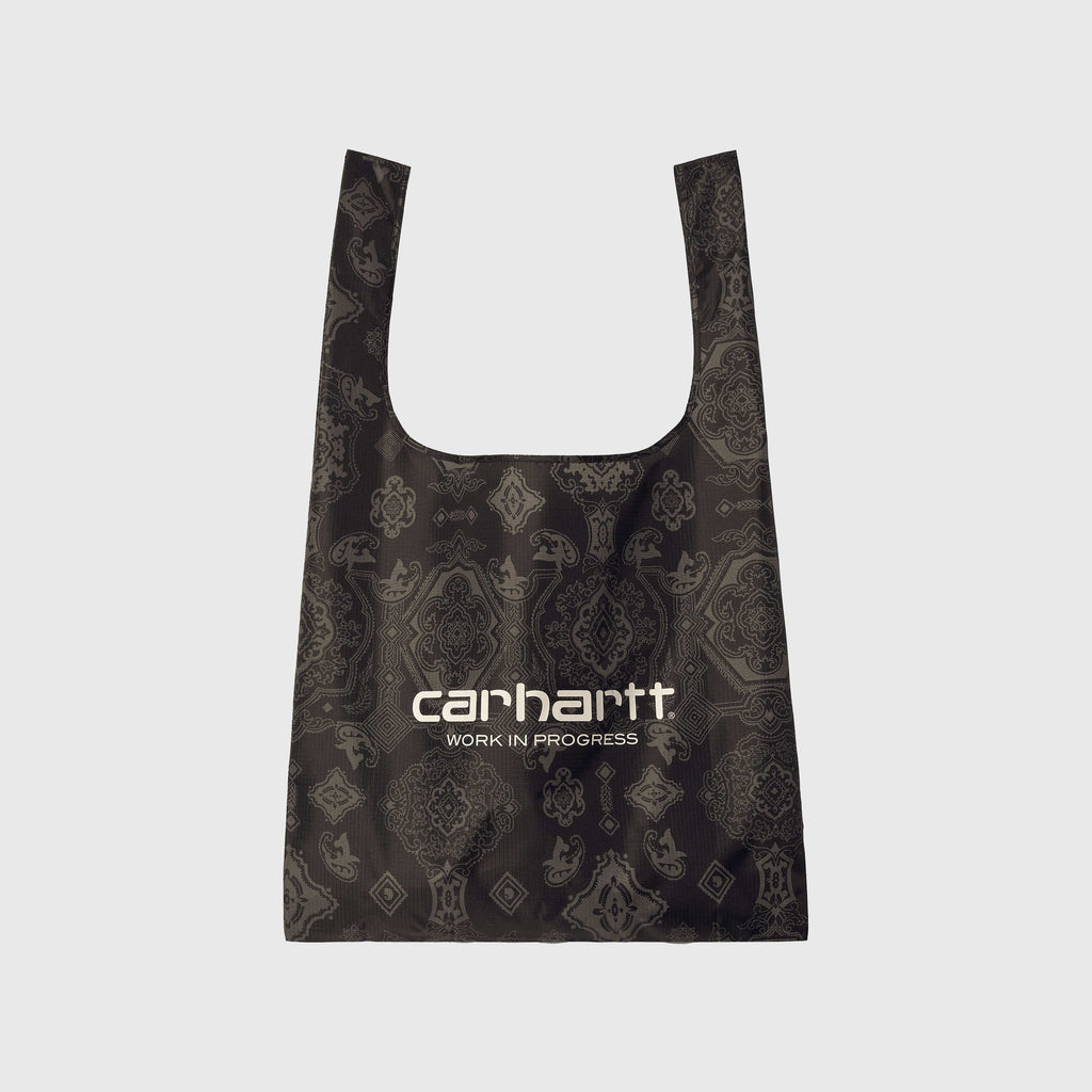 Carhartt WIP Verse Shopping Bag - Verse Print / Black / Wax - Front