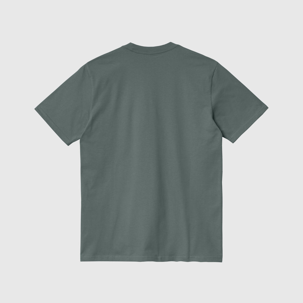 Carhartt WIP SS Script Tee - Eucalyptus / Fraiser Plain Back 