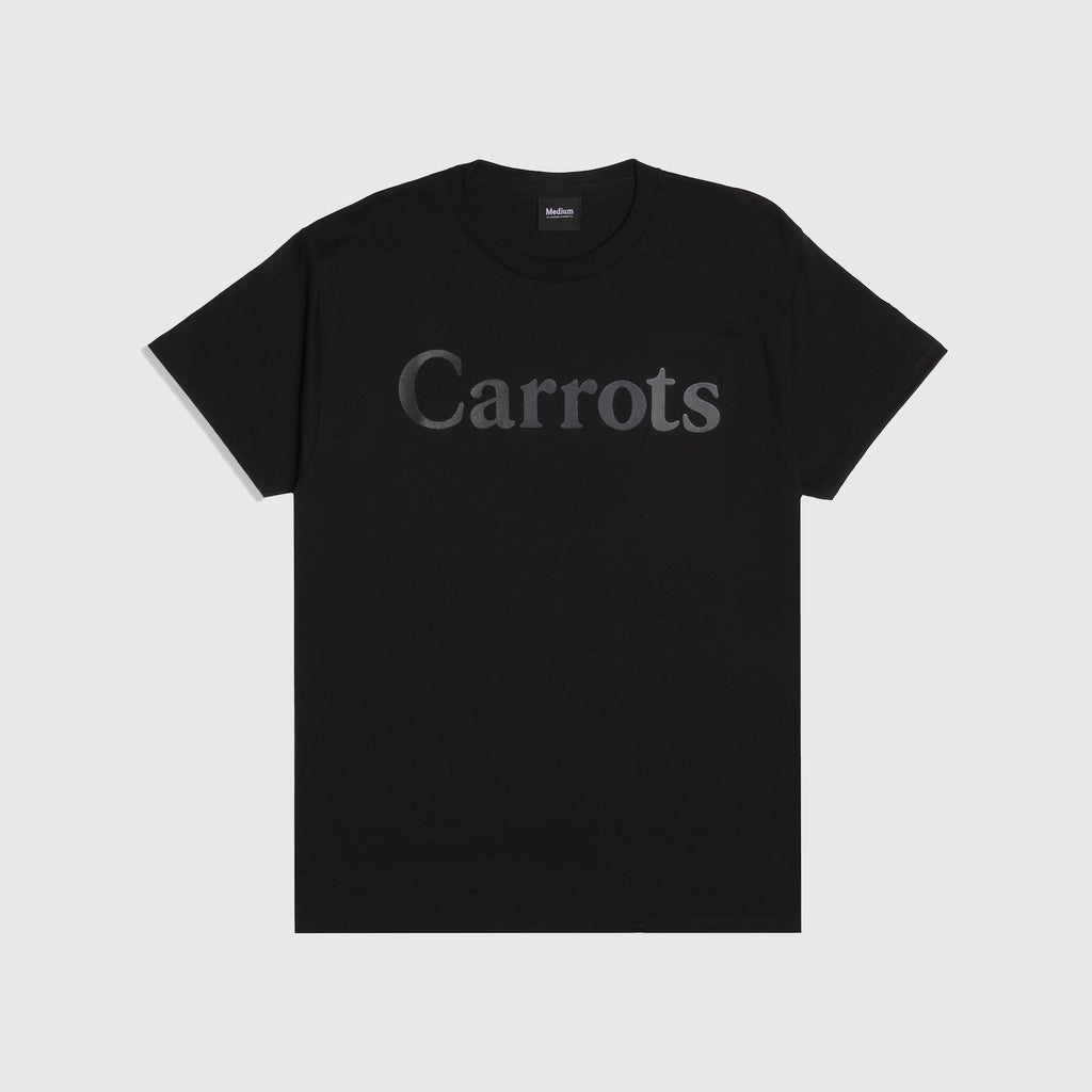 Carrots Wordmark Tee - Black - Front