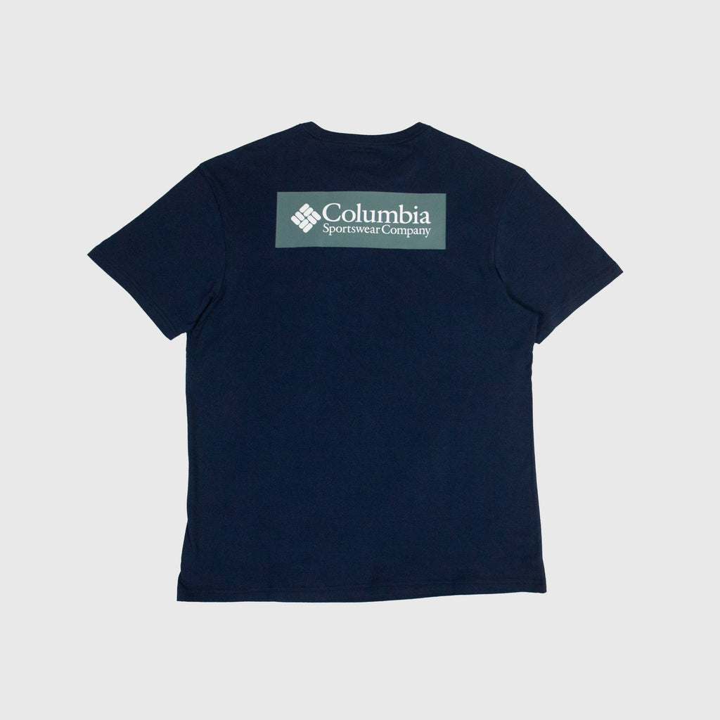 Columbia North Cascades Tee - Collegiate Navy Retro Box Graphic - Back