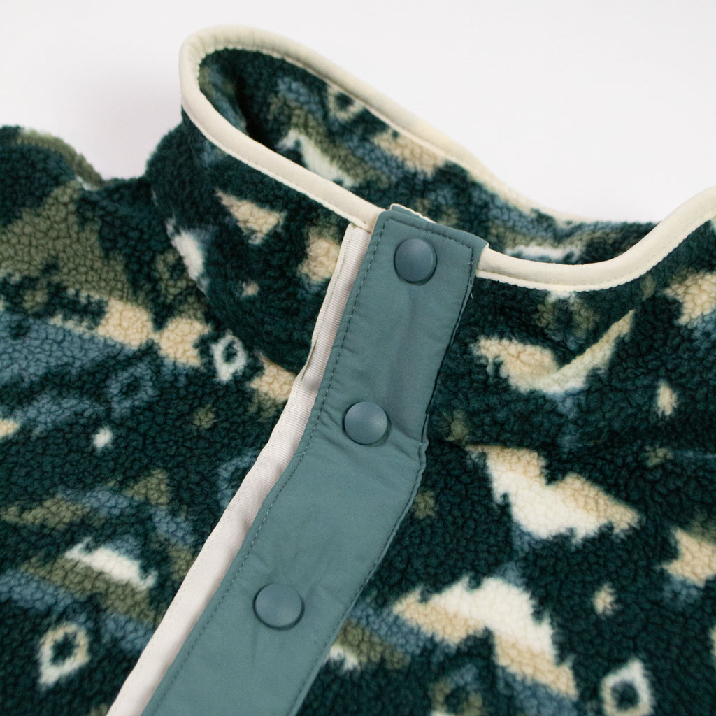 Columbia Helvetia Half Snap Fleece - Spruce Rocky Mo - Front Close Up