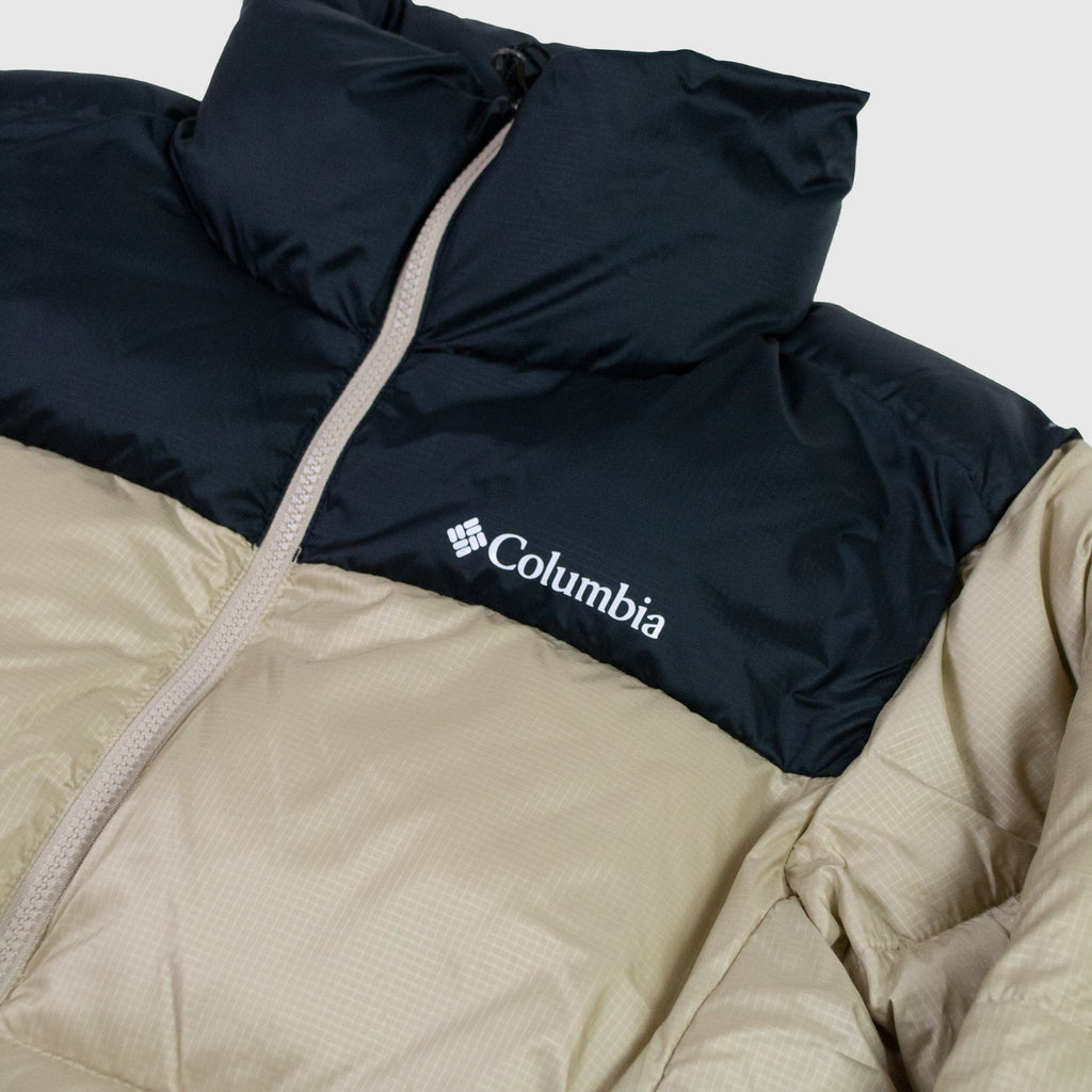 Columbia Puffect II Jacket - Ancient Fossil / Black - Front Close Up