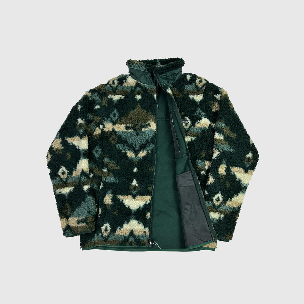 Columbia Winter Pass Print Fleece - Spruce Rocky Mo - Front Open