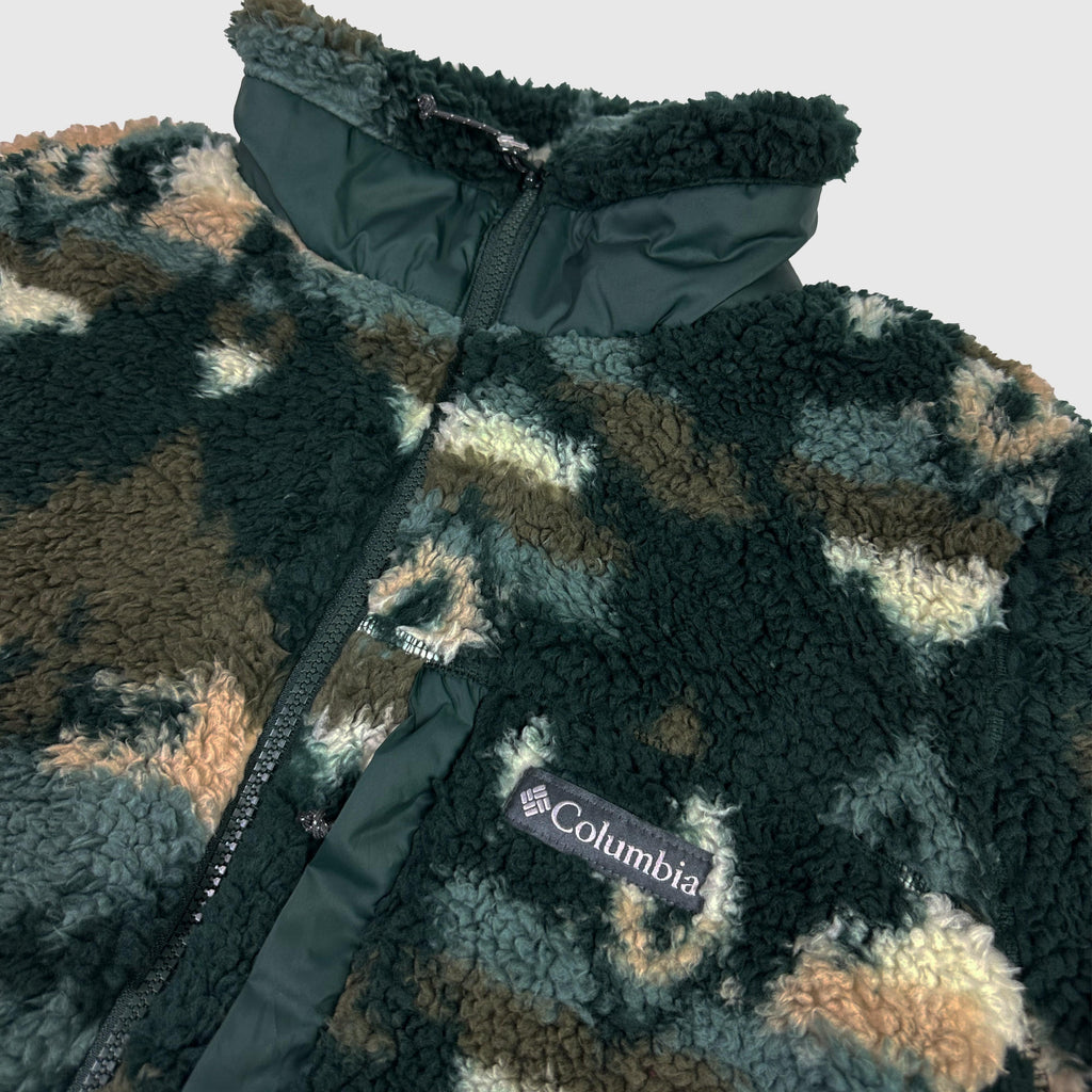 Columbia Winter Pass Print Fleece - Spruce Rocky Mo - Front Close Up