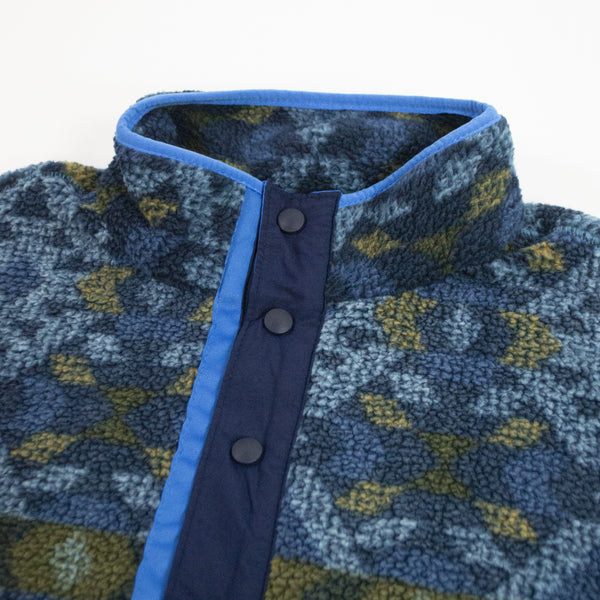 Columbia Helvetia Half Snap Fleece - Canyon Blue Blanket Print Half Snap Buttons 