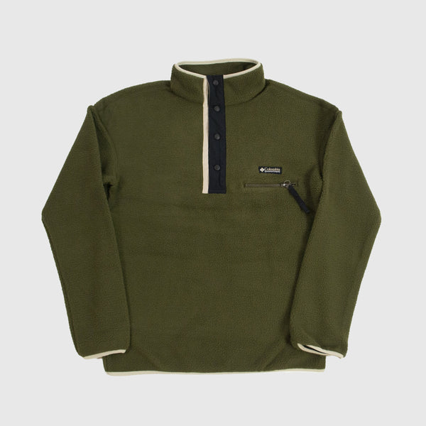 Columbia Helvetia Half Snap Fleece - Olive Green Front 