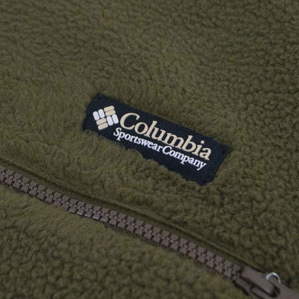 Columbia Helvetia Half Snap Fleece - Olive Green Chest Logo 
