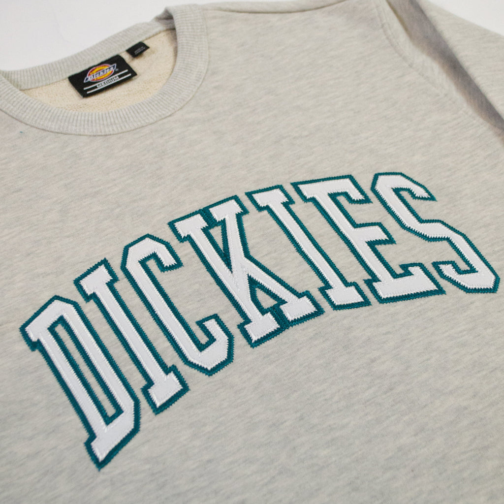 Dickies Aitkin Sweatshirt - Grey / Deep Lake - Front Close Up