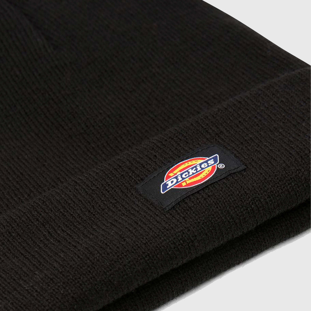 Dickies Gibsland Beanie - Black - Close Up Front Logo