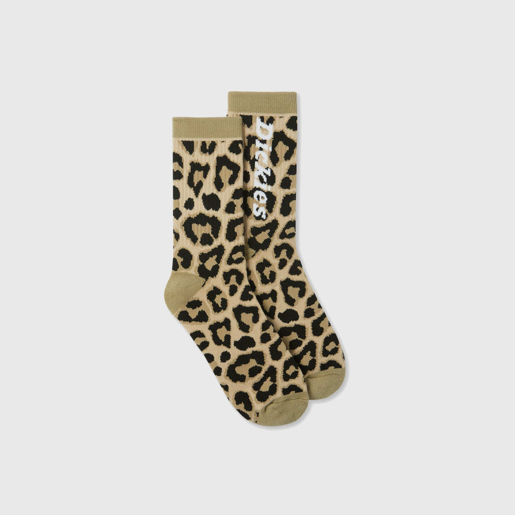 Dickies Silver Firs Sock - Leopard Print - Front