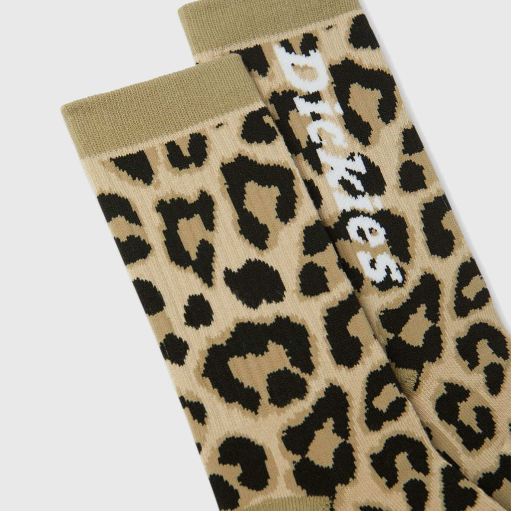 Dickies Silver Firs Sock - Leopard Print - Close Up
