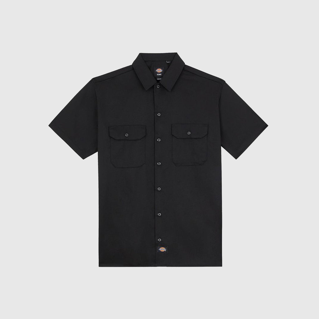 Dickies Work Shirt SS Rec - Black - Front