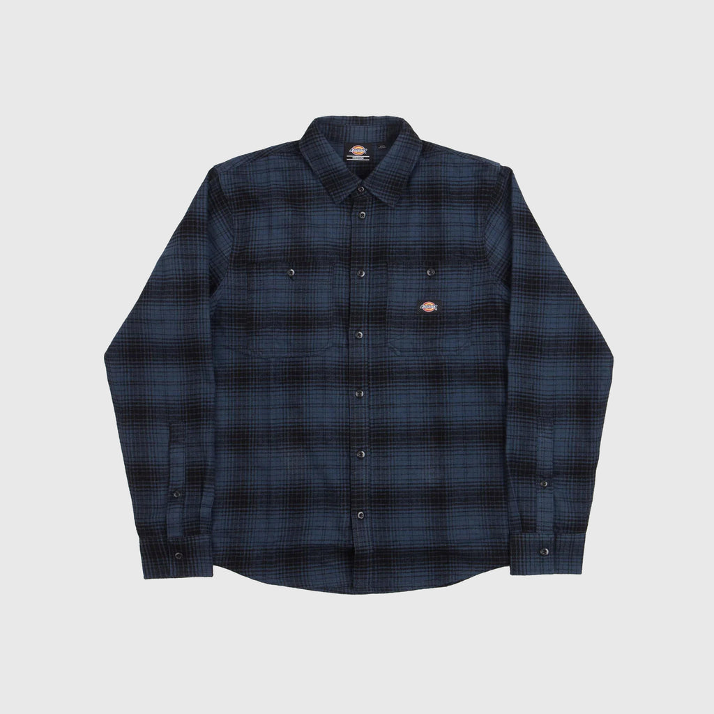 Dickies Evansville LS Shirt - Air Force Blue - Front