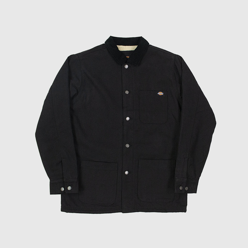 Dickies Duck Canvas Chore Jacket - Black Front 
