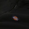 Dickies Oakport Quarter Zip - Black Woven Chest Logo 