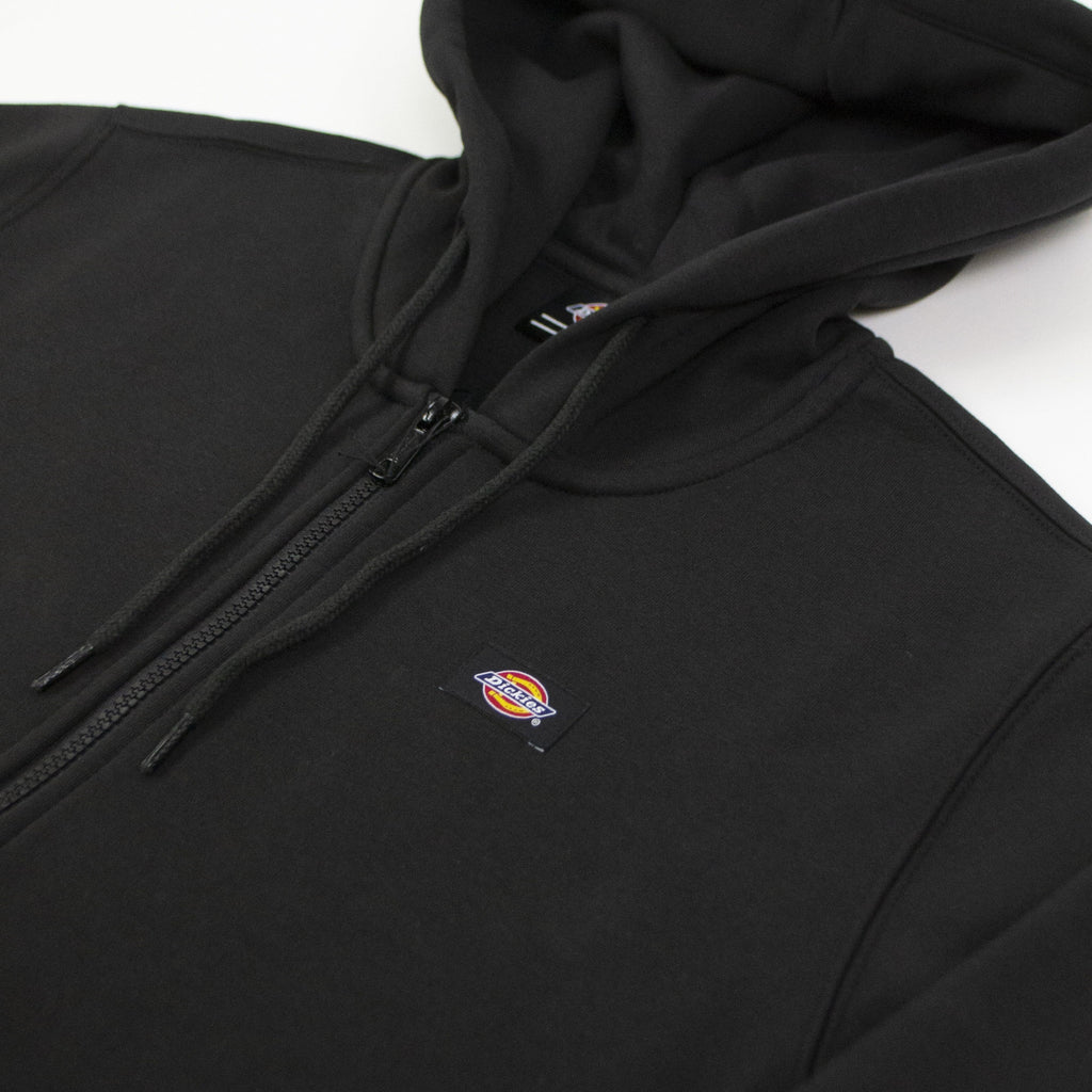 Dickies Oakport Zip Hood - Black Chest logo 