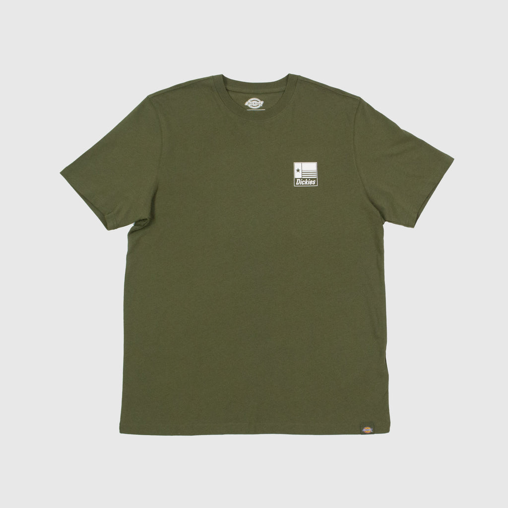 Dickies SS Taylor Tee - Military Green Front With Chest Logo