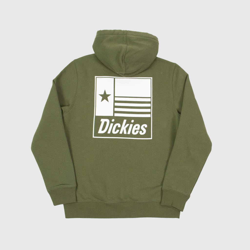 xDickies Taylor Hoodie - Military Green Back With Large Back Graphic