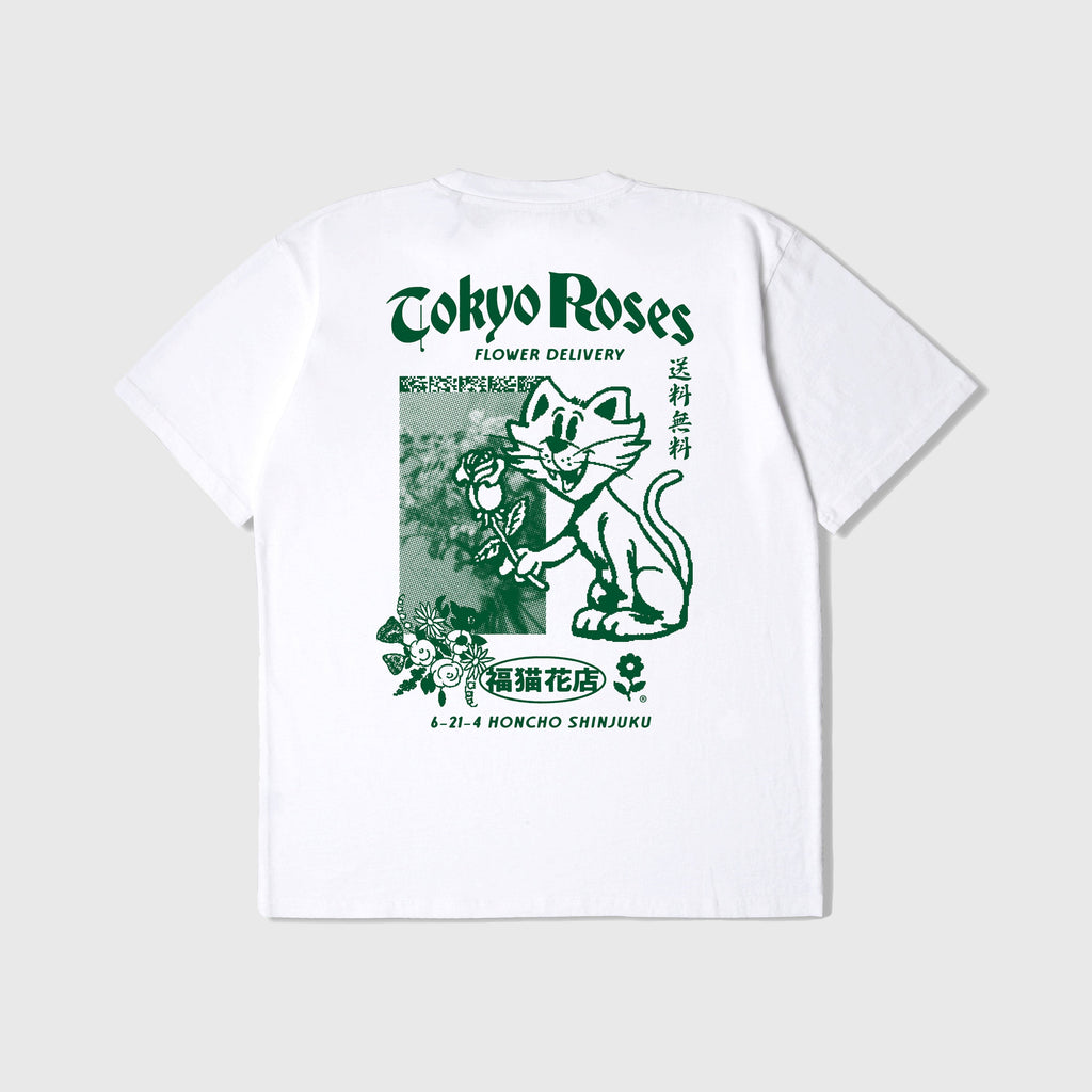 Edwin Tokyo Roses Tee - White Garment Dyed - Back