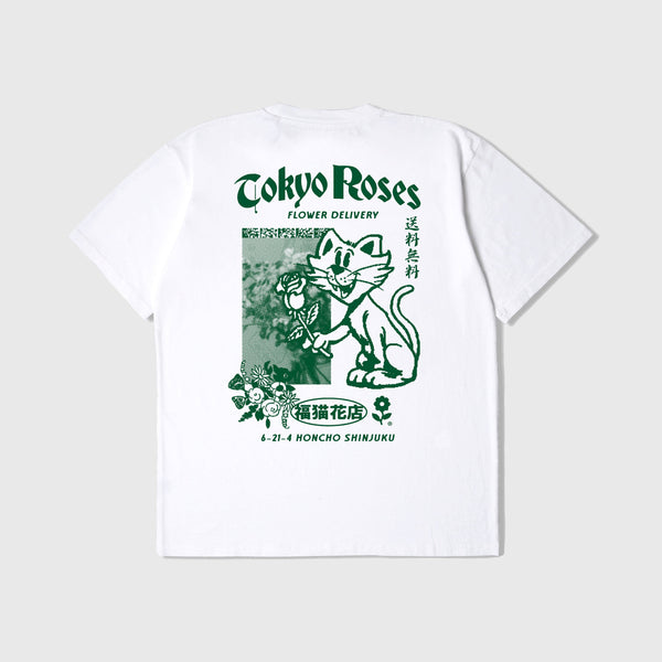 Edwin Tokyo Roses Tee - White Garment Dyed - Back