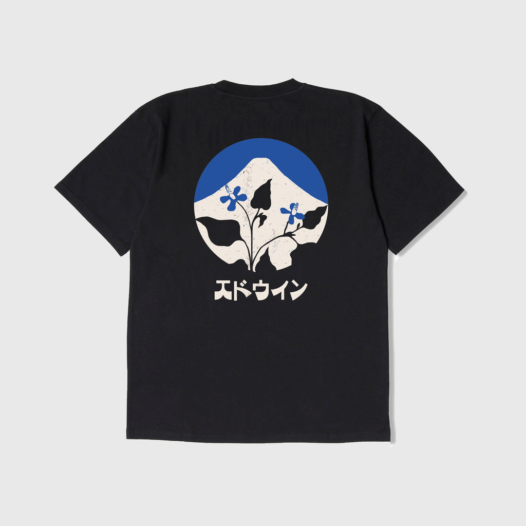 Edwin Fuji No Hana Tee - Black Garment Washed - Back