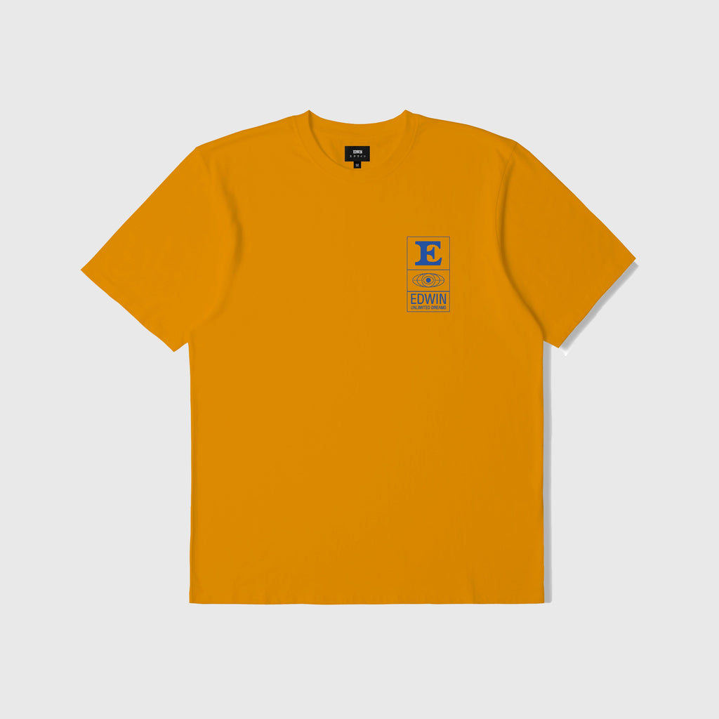 Edwin Unlimited Yume Tee - Golden Yellow Garment Washed - Front